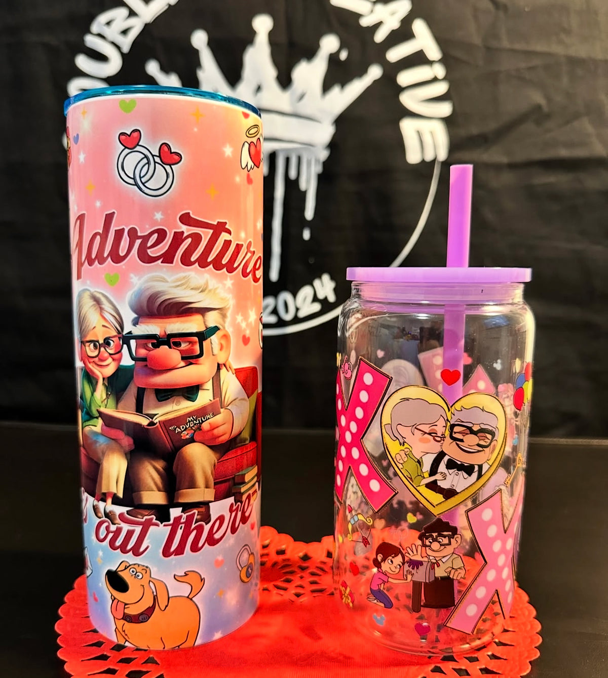 Ed & Ellie (UP) Valentine's Tumbler and cup bundle